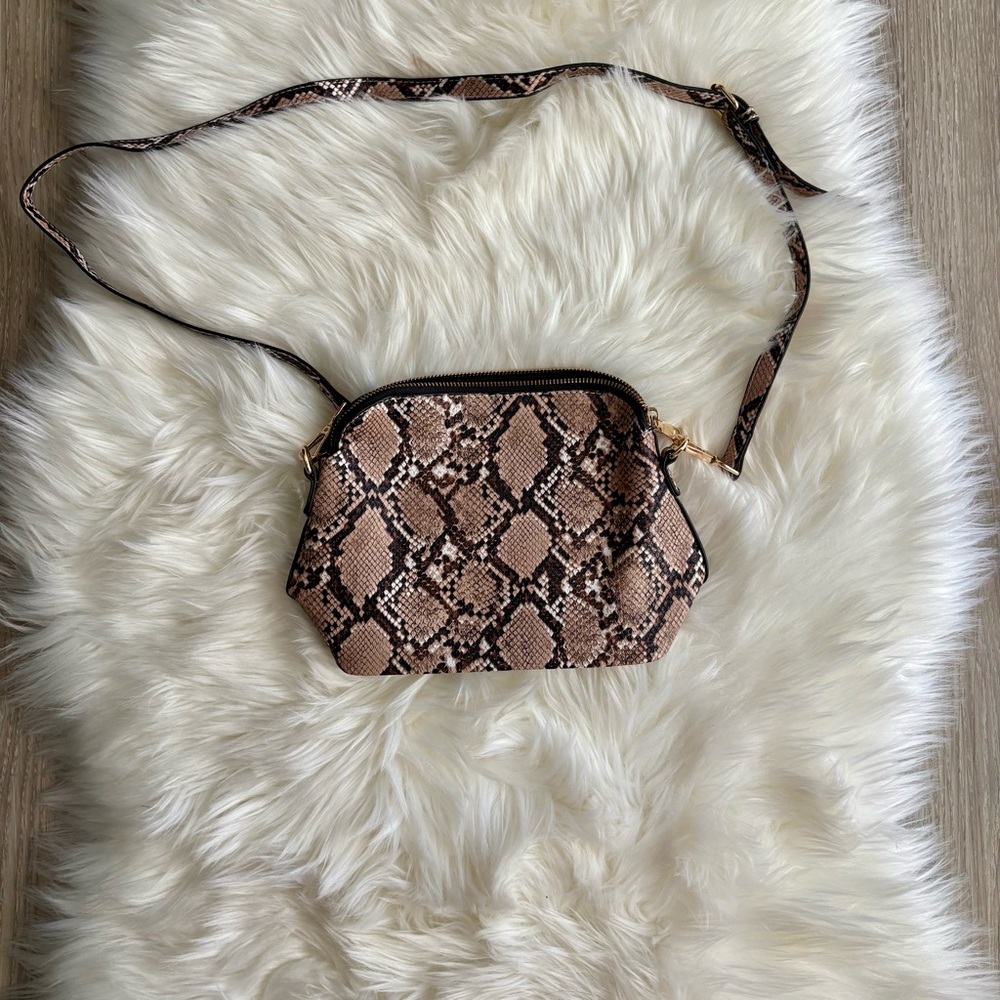 Snake Print Crossbody Bag
